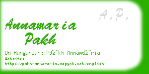 annamaria pakh business card